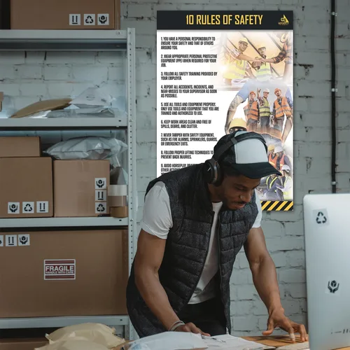 Miniatura 3 de GotSafety Póster de seguridad en el lugar de trabajo, 24 x 32 pulgadas, directrices claras para un entorno de trabajo seguro y saludable, carteles