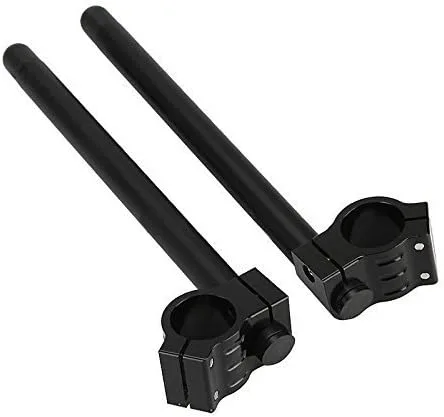Miniatura 3 de Horquilla Clip-ons Manillar CNC Riser Regular Manillar para Suzuki Yamaha 1969-1982 (1.614 in)