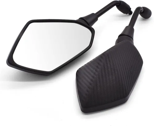 Miniatura 10 de Espejo retrovisor para motocicleta, espejo retrovisor, espejo lateral universal de 0.394 in y 0.315 in para Kawasaki Z250 Z300 para VERSYS 300X