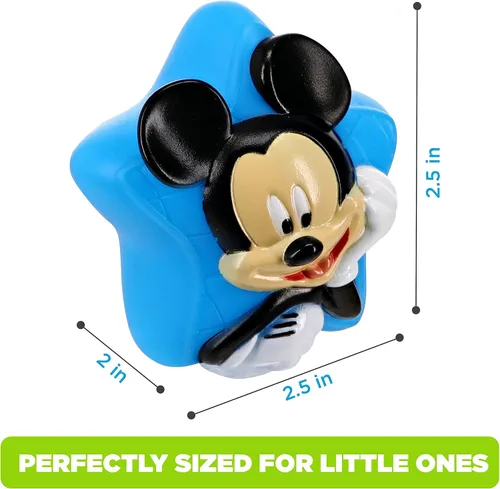 Miniatura 5 de Disney - Juego de juguetes de Mickey y Minnie para la diversión del baño infantil, azul/rosa, 4 piezas