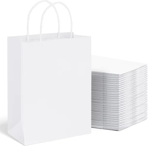 Miniatura 14 de METRONIC Bolsas de papel marrón de 10 x 5 x 13 pulgadas, 50 unidades, bolsas de regalo de papel kraft de tamaño mediano con asas, bolsa de papel