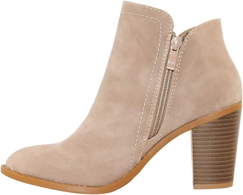 Miniatura 5 de TRENDSUP Botines de moda con cremallera lateral para mujer, Negro
