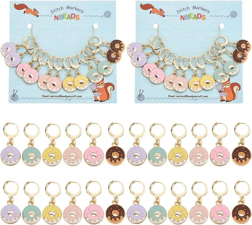 Miniatura 8 de NBEADS 10 marcadores de punto de pan, resina de ganchillo y aguacate, colgantes de puntada de ganchillo, dijes, bloqueo, regalo hecho a mano