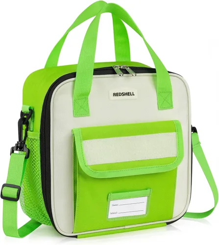 Miniatura 13 de REDSHELL Lonchera táctica para niños, bolsa de almuerzo aislada grande para niñas, lonchera cuadrada para niños, lonchera cuadrada para niños, Rosa