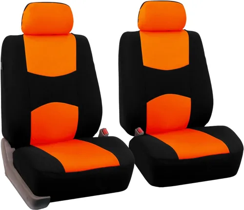 Miniatura 36 de FH Group - Juego de fundas de asientos para automóvil, de tela beige, para SUV, sedán y camioneta, para asientos de respaldo bajo con reposacabezas