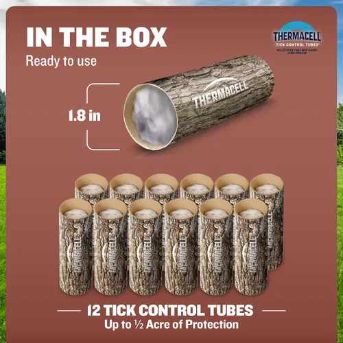 Miniatura 6 de Thermacell Tubos de control de garrapatas; 12 por caja; sin aerosol, fácil de usar; mata las garrapatas que pueden transmitir la enfermedad de Lyme
