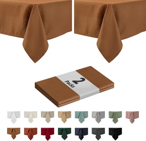 Miniatura 41 de maxmill - Mantel cuadrado de textura sluby, resistente a las manchas, impermeable, resistente a las arrugas, mantel de tela lavable suave, mantel