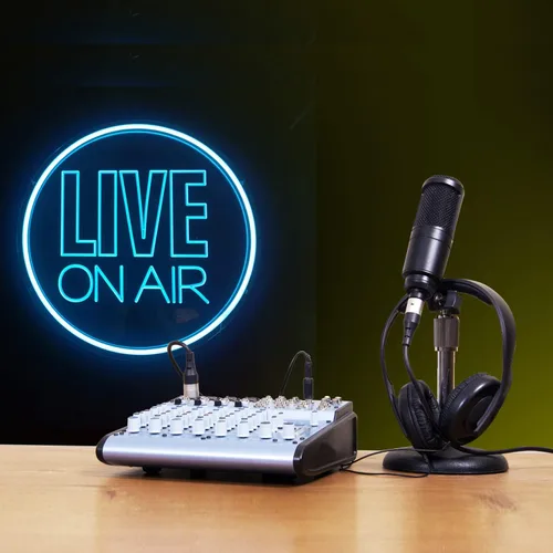 Miniatura 6 de NOXTROND Letrero de luz de neón Live On Air, redondo con luz LED alimentada por USB, regulable, para Tiktok, Twitch Streamer, Gamer, sala