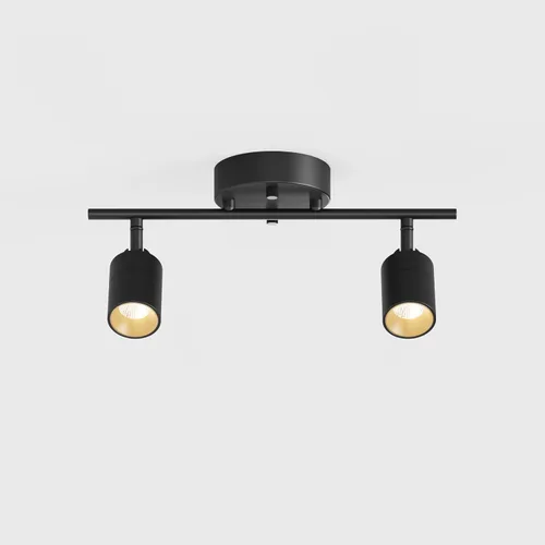 Miniatura 25 de Shura - Luz de pista blanca de 2 luces con cabezales ajustables, bombillas LED integradas, kit de iluminación de riel de 15 pulgadas, luz de techo