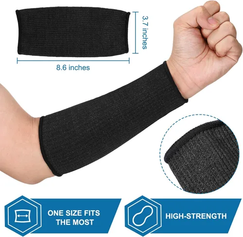 Miniatura 4 de 2 pares de mangas resistentes a los cortes, protección de brazo de nivel 5, fundas protectoras de seguridad, protectores de brazos para hombres