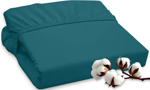 Miniatura 16 de ROYALE LINENS Sábana bajera ajustable de 300 hilos 100% algodón peinado de fibras largas, tamaño Queen, sábana inferior súper suave con bolsillo