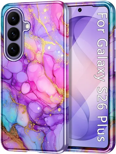 Miniatura 30 de Btscase para Samsung Galaxy S25, [Probado contra caídas de grado militar] Funda protectora de diseño de patrón de mármol, resistente, delgada
