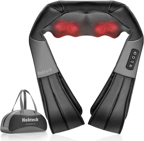 Miniatura 6 de Nekteck Masajeador de cuello y espalda Shiatsu con calor calmante y bolsa de almacenamiento Shiatsu masajeador de pies
