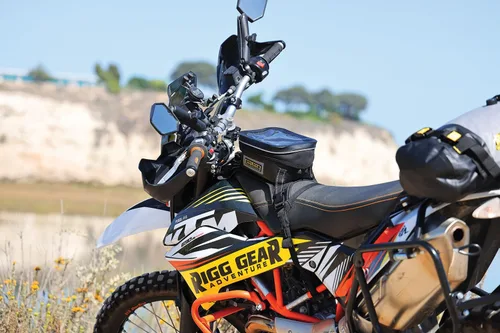 Miniatura 8 de Nelson Rigg Hurricane Dual Sport/Enduro - Bolsa de tanque impermeable, color negro y gris