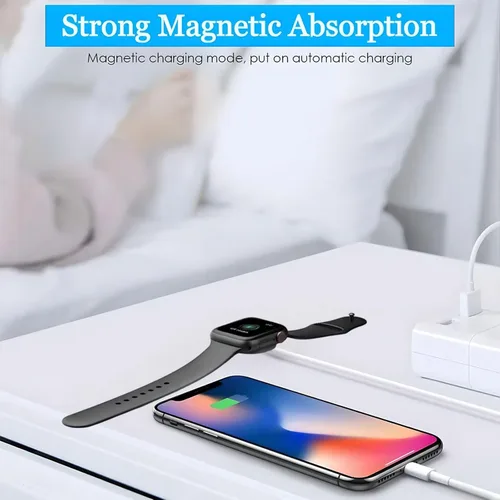 Miniatura 5 de Cargador corto 3 en 1 para Apple Watch, cable de carga portátil compatible con iWatch Series 10/Ultra 2/SE 2/9/8/7/6/5/4/3/2/1 y iPhone