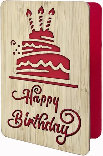 Miniatura 15 de Tarjeta de felicitación de feliz cumpleaños número 21, tarjeta de cumpleaños hecha a mano, tarjetas de felicitación de madera, tarjeta de cumpleaños