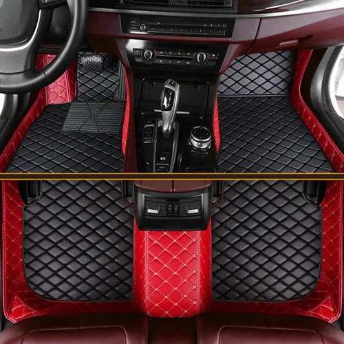 Miniatura 35 de Tapetes de piso de automóvil para el 99 % de los sedán, SUV deportivos, protección para todo tipo de clima, tapetes de cuero impermeables