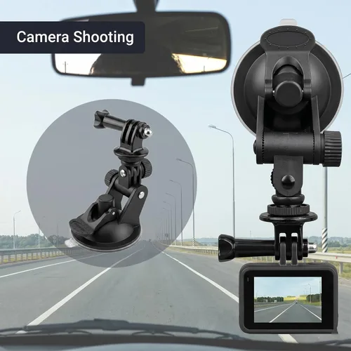 Miniatura 4 de Soporte de ventosa para Gopro montaje de parabrisas para montaje en parabrisas Dash Cam Action Cam Soporte de videocámara y cordón para Gopro Hero