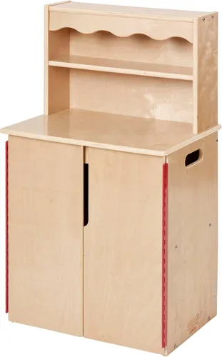 Chef's Station - Armario de cocina de madera para niños, juego de madera, natural