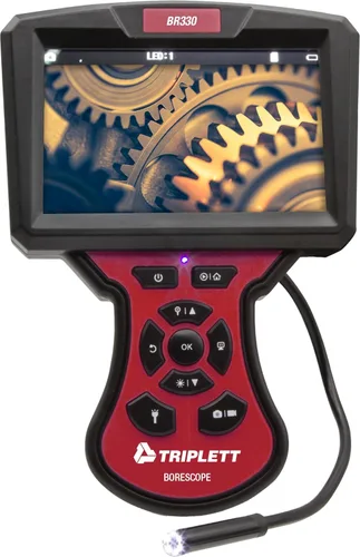 Miniatura 6 de Triplett BR350 Videoscopio de alta definición con vista frontal y lateral con cámaras duales impermeables de 5mm y pantalla LCD a color de 5