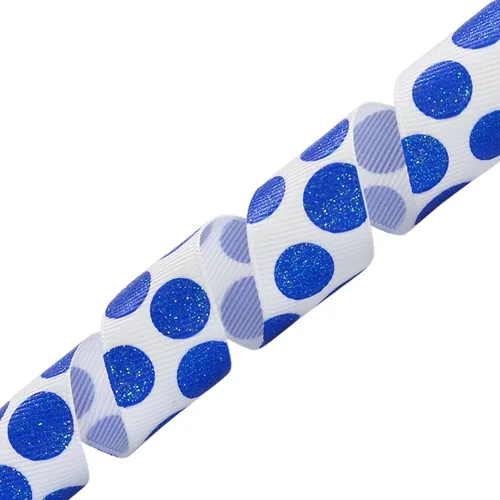 Miniatura 12 de Morex Ribbon Sugar Dots - Cinta de grogrén con purpurina, 7/8 pulgadas por 20 yardas, aguamarina/lavanda (98805/20-612)
