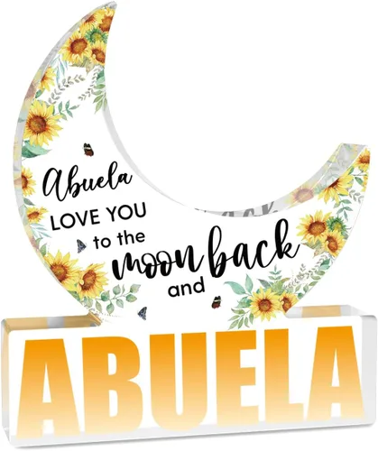 Miniatura 47 de Regalos para Abuela, Regalos para Abuela de los Nietos, Decoraciones de Luna Acrílica 5.0 x 4.0 pulgadas, Día de las Madres, Navidad, Regalos
