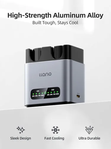 Miniatura 2 de llano Paquete de 2 baterías EN-EL15C y cargador rápido de 20 W para Nikon Z8, Z7II, ZR, Z5II, ZF, Z6III, D850, Z7, Z6II, Z6, D7500, D750, D7200