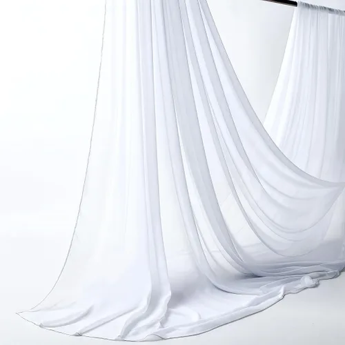 Miniatura 26 de New Star Fabrics Tela de gasa, material transparente continuo de 60 pulgadas de ancho (30 pies), 100% poliéster suave, ideal para bodas, fiestas