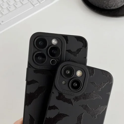 Miniatura 3 de FLIRACON Funda suave con diseño de murciélagos negros compatible con iPhone (Negro, para iPhone 17 Pro Max)