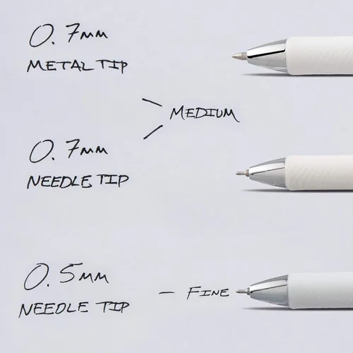 Miniatura 6 de Pentel Energel Pearl Rtx - Bolígrafos retráctiles, punta fina de 0.020 in, punta de aguja, bolígrafos Energel de tinta de gel líquido, paquete de 5