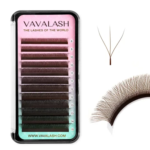Miniatura 20 de VAVALASH Extensiones de pestañas en forma de W, con abanico prefabricado 3D, rizado D, extensiones de pestañas de volumen fáciles de abanico