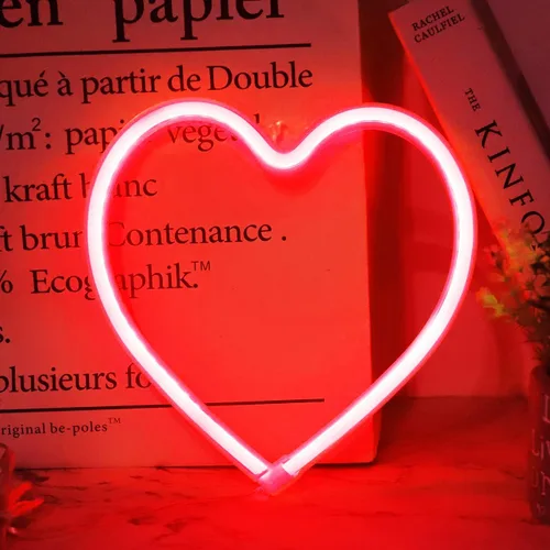 Miniatura 7 de Letreros de neón con forma de corazón para el día de San Valentín, luces LED de amor con USB y pilas para el hogar, pared, día de la madre, boda