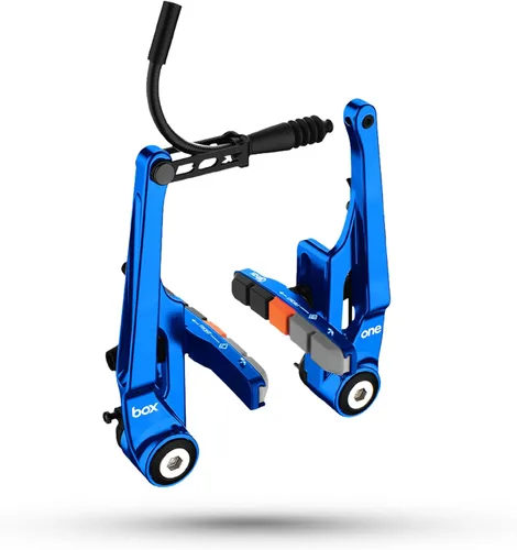 Miniatura 11 de Box Frenos en V BMX de gran tamaño de 85 o 4.252 in con pivotes de rodamiento sellados, fideos de cable flexible, brazos forjados en frío y perno