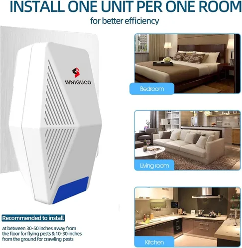 Miniatura 6 de Repelente de control de plagas, enchufe electrónico para control de plagas en interiores para insectos y roedores, ratones, insectos, hormigas