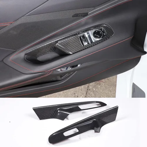 Miniatura 11 de Sekhyna Cubierta del panel de interruptor de elevación de ventana compatible con Chevrolet Corvette C8 Coupe Stingray 2020 2021 2022 2023 ABS 2