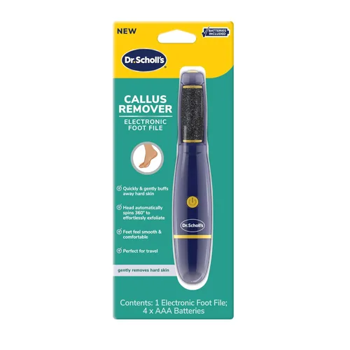 Dr. Scholl's Lima electrónica para pies removedor de callos para pies, eliminación eléctrica de piel dura para pies, piel suave y lisa sin esfuerzo