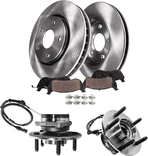 Miniatura 34 de Detroit Axle - Kit de frenos delanteros para Honda Civic 1999-2005 EL 2010-14 Insight Rotores de freno de disco Pastillas de freno de cerámica 1999