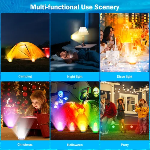 Miniatura 8 de Luces para piscina, luces LED sumergibles recargables de ultra alta luminosidad con control remoto, luz LED magnética impermeable IP68 de 22