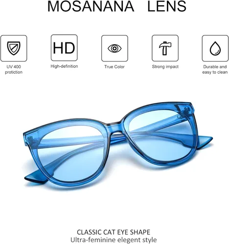 Miniatura 3 de mosanana Gafas de sol de ojo de gato de moda para las mujeres de gran tamaño estilo MS51802
