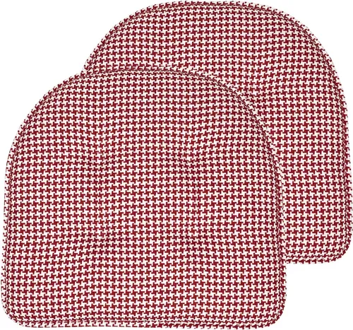 Miniatura 115 de Sweet Home Collection - Cojín de espuma viscoelástica para silla con capitoné, antideslizante, parte trasera de goma, en forma de U, 17 x 16 Piel