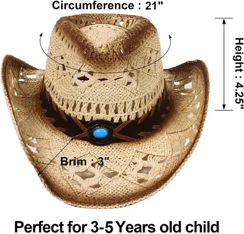 Miniatura 35 de Sombrero vaquero de paja con banda decorada, para disfraces de niños, de Simplicity
