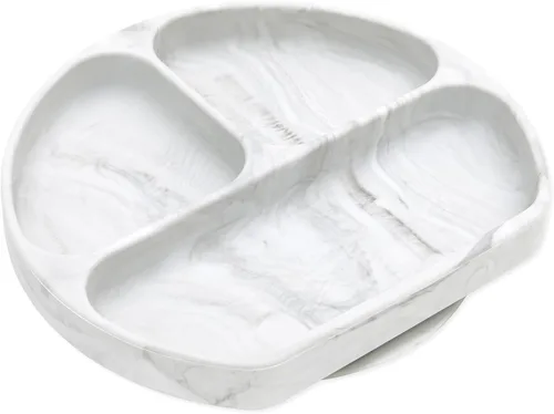 Miniatura 43 de Bumkins Plato de succión para niños pequeños y bebés, cubierta de plato con agarre dividido para bebés y niños, destete guiado por el bebé