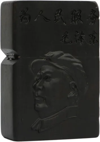 Miniatura 12 de Carcasa exterior tallada en madera negra de ébano natural para kit de inserción Zippo (Kwan Yin Goddess Dragon Phoenix)