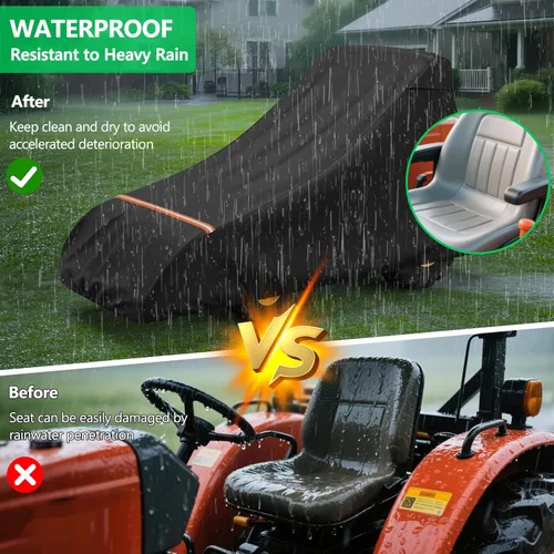 Miniatura 5 de AKEfit Cubierta de tractor, cubiertas de tractor impermeables resistentes, 420D Oxford impermeable, a prueba de polvo, protección UV, cubierta