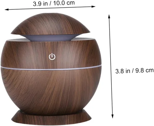 Miniatura 7 de FRCOLOR Mini humidificador de aire Difusor de agua alimentado por USB con iluminación para oficina en casa, funcionamiento silencioso, diseño