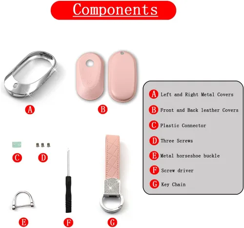 Miniatura 5 de muekzru Funda para llavero de Mercedes Benz, llavero de metal de zinc de cristal brillante para Mercedes Benz Clase S Clase E Clase E 2020-2022