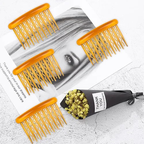 Miniatura 5 de ELANE 24 peines de plástico para cabello lateral con dientes para el cabello, accesorios para el cabello, peine para velo de boda para mujeres
