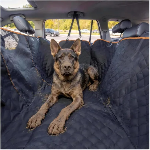 Miniatura 2 de Funda de asiento de perro para camiones con ventana de malla, hamaca 100% impermeable para asiento trasero de camión, lavable a máquina, funda