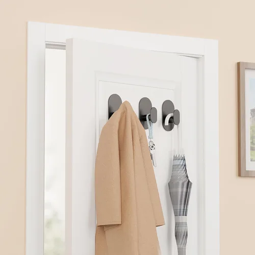 Miniatura 6 de Aikzik Ganchos Adhesivos, Ganchos de Pared Extra Fuertes de Servicio Pesado de 26 Libras para Colgar Abrigo, Bata, Toalla, Correas y Collares