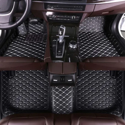 Miniatura 22 de Alfombrillas personalizadas para automóvil, cobertura completa 3D, protección para todo tipo de clima, de cuero, para piso delantero y trasero